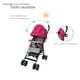 thumbnail image 4 of Carriola Plegable con Reclinado y Toldo Carri D'Bebe - Rosa, 4 of 7