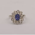 thumbnail image 5 of Mooneye 2.00 CTW Diamond Polki Tanzanite Flower Cocktail Women Gifts Ring 925 Sterling Silver, 5 of 5