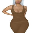 thumbnail image 1 of Womens Long Bodycon Maxi Tank Dress U Neck Ribbed Basic Summer Dress Sun Dresses, 1 of 7