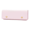 thumbnail image 2 of 1Pcs Pink Faux Leather Pencil Case, 7.87"×2.75" Magnetic Snap Stationery Pouch, Minimalist Pen & Small Tool Organizer for Office & Daily Use, 2 of 9