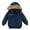 Navy, variant on Lindreshi Toddler Girl Coats and Jackets Clearance Toddler Baby Boys Cute Fashion Solid Color Winter Hoodie Keep Warm Cotton Clothes Thick Coat