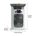 thumbnail image 4 of OCCOA Small Portable Air Conditioning Unit with USB Charging, Desktop Air Cooler Fan with 3 Speeds and 7 LED Lights, Evaporative Cooling with Water Tank Humidification for Office Bedroom,White, 4 of 9