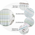 thumbnail image 6 of Aqua Yellow Stripe Waterproof Fabric Shower Curtain,Abstract Art Modern Vertical Striped Waterproof Fabric Shower Curtain for Bathroom Curtains Bathtubs Shower Curtains with 12 Hooks Small 36x72in, 6 of 8