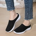 thumbnail image 6 of Avrnliq Womens Black Slip On Sneakers, Breathable Mesh Walking Shoes, Comfortable Athletic Mules for Women, Lightweight Casual Sneakers,Size 42, 6 of 9