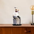 thumbnail image 4 of Estatuil de resina europea, estatua en miniatura, decoración de cocina, rnamental Siéntese en Zulema Figurilla de Chef, 4 of 8