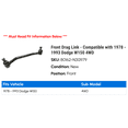 thumbnail image 2 of Front Drag Link - Compatible with 1978 - 1993 Dodge W150 4WD 1979 1980 1981 1982 1983 1984 1985 1986 1987 1988 1989 1990 1991 1992, 2 of 2
