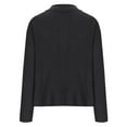 thumbnail image 6 of Itsame Knitted Sweater for Womens Knitted V-Neck Sweatershirt Long Sleeves New Solid Color Relaxed Lapel Collar Sweatshirts Black Size M, 6 of 8