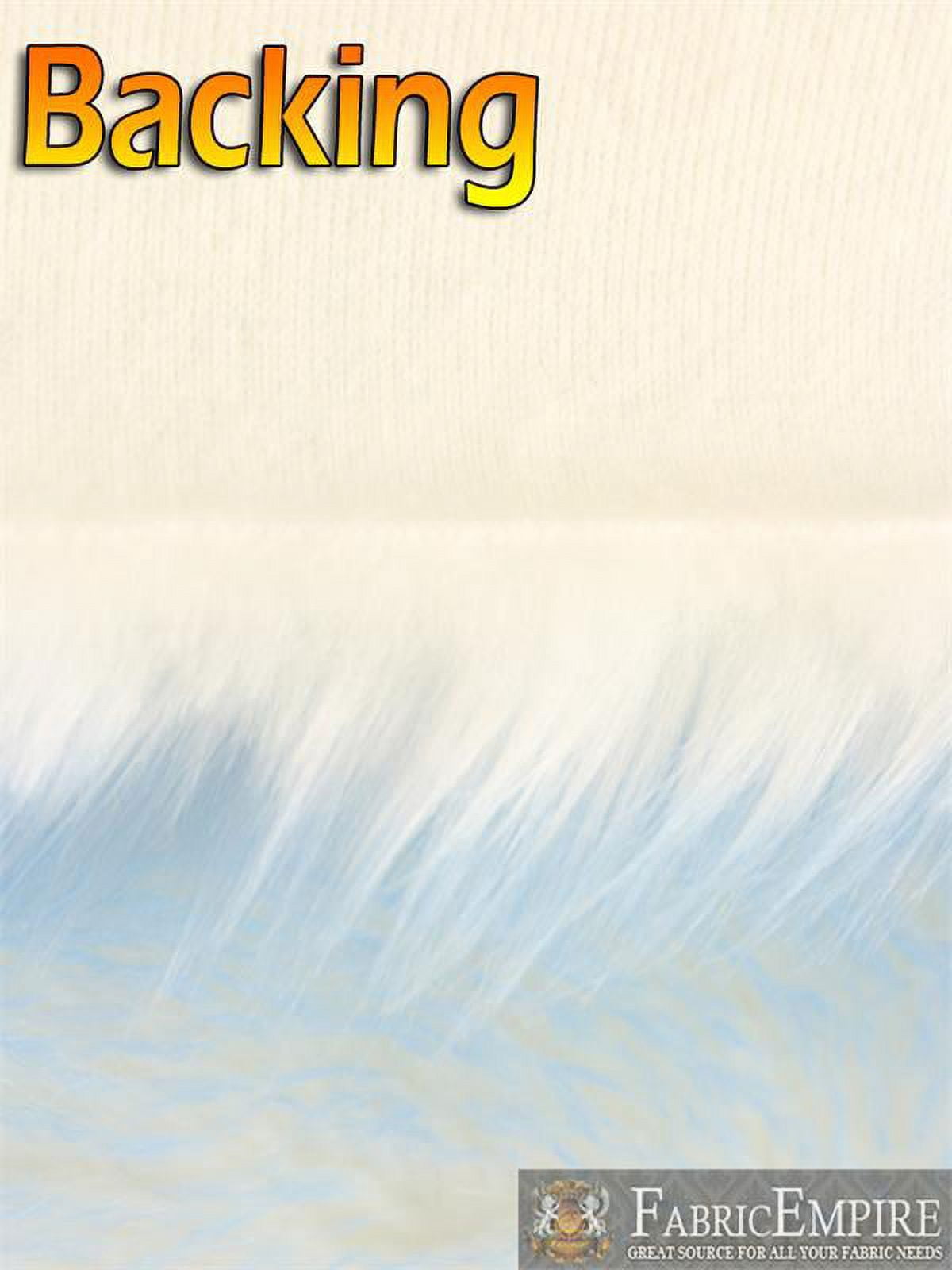 Faux Fur Fabric Long Pile Candy Shaggy BABY BLUE/ 60" Wide / Sold by the yard