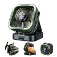 thumbnail image 1 of Ventilador solar para acampar KIMMOO de 10000 mAh con luz, 6 velocidades, temporizador, 1 of 9