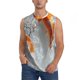 thumbnail image 1 of Fotbe Koi Fish Water Men's Camiseta sin Mangas Estampada para Hombres, Playera Casual para Gimnasio, Entrenamiento, Playa-Small, 1 of 7