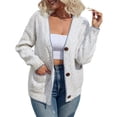 thumbnail image 1 of Cárdigan de Punto con Botones y Cuello en V de Larga para Mujer, Ideal para Otoño e Invierno Crema L, 1 of 9