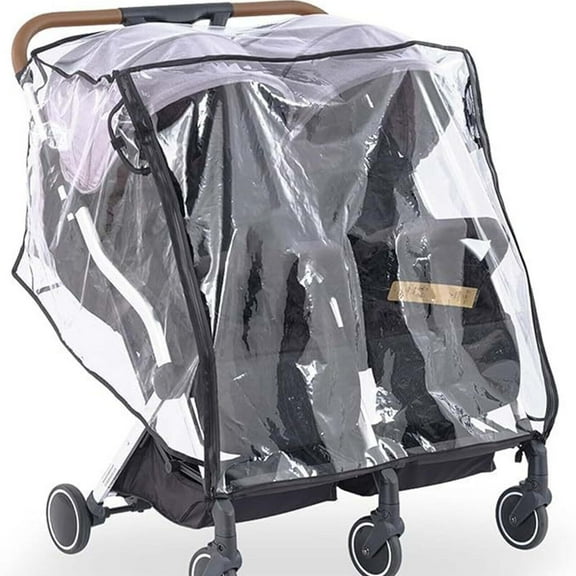 Double/Twins Stroller Rain Cover,Universal Cover for Side by Side Baby Stroller