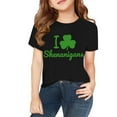 thumbnail image 4 of Ruyang St Patricks Day Shirt for Girls Cute Irish Shamrock Graphic Tee Tops Toddler Kids Short Sleeve Summer Crewneck Cotton T-Shirt, 4 of 8