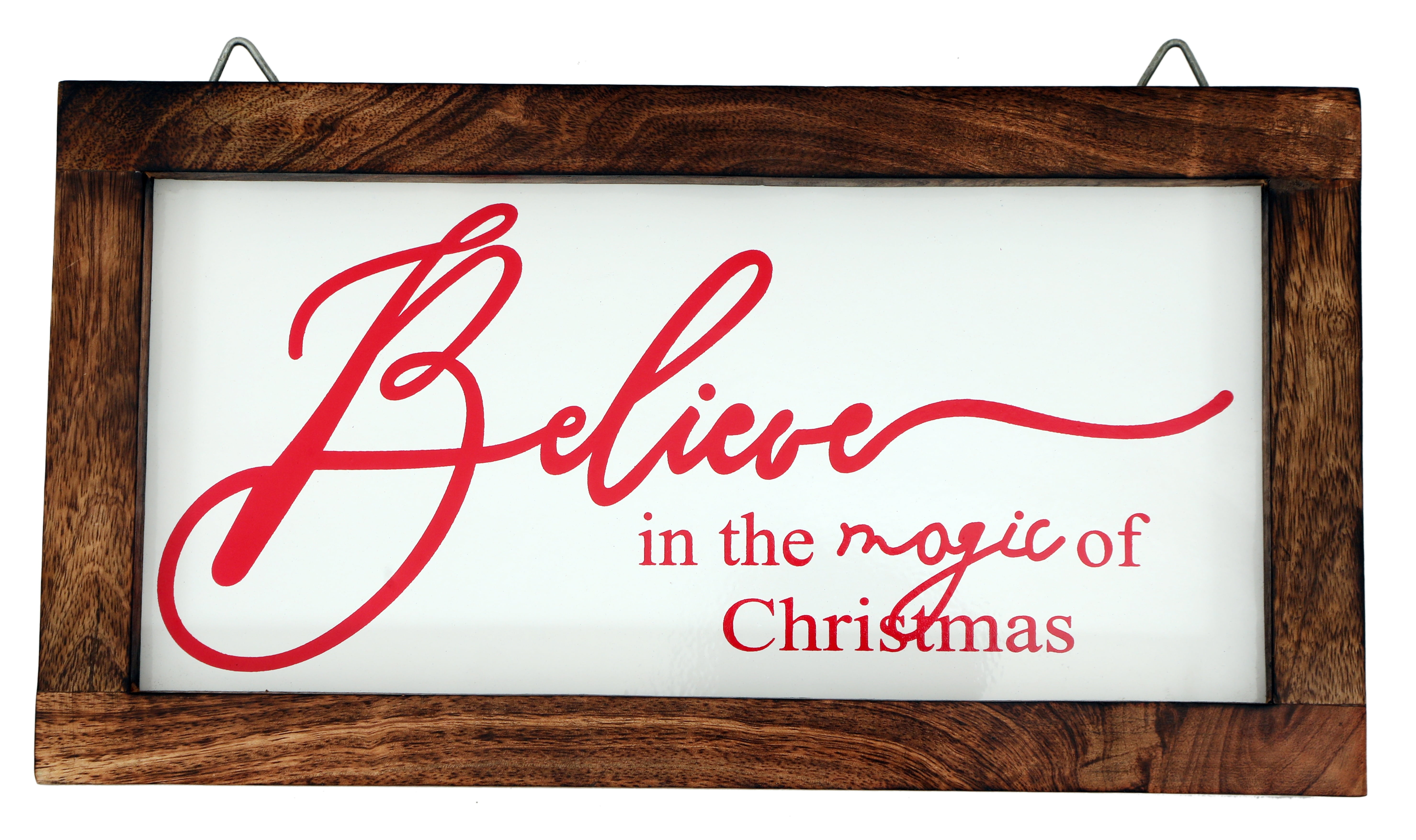 Holiday Time Believe Christmas Greeting Sign, 15" x 8"