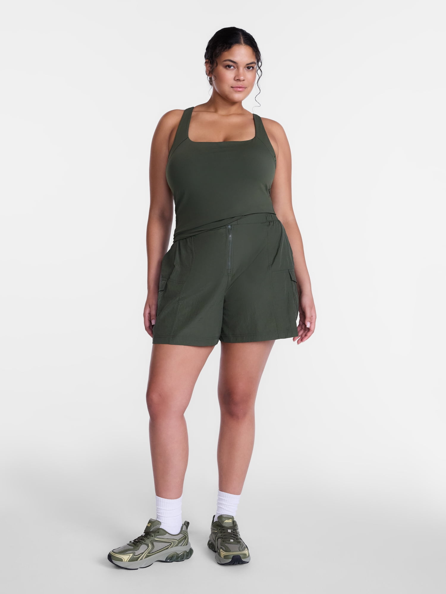 Avia Women's Ripstop Shorts, 4'' Inseam, Sizes XS-XXXL
