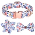 thumbnail image 5 of 1 Set Bowknot Decor Adjustable Buckle Closure D-Ring Pet Neck Strap Christmas Flower Pattern Cat Collar Pet Supplies Cat Collar, 5 of 5