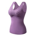 thumbnail image 5 of Lohuatrd Women Winter Vest Seamless Warm Thickened Soft Sleeveless Breast Pads Solid Color Elastic V Neck Slim Fit Thermal Underwear Lady Bottoming Top, 5 of 6