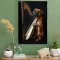 thumbnail image 2 of Boerboel Cute Dog Harp Stretched Canvas Size 8x12 – Retro Boerboel Dog Batter in Action With Harp for Themed Living Room, 2 of 5