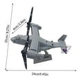 thumbnail image 3 of Helicóptero de simulación, avión para adultos, aleación, hélices dobles, avión, avión para niños, hogar, colección personal, estantes, escala 1/72 Inevent FN000811-00, 3 of 7