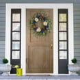 thumbnail image 3 of Northlight Americana Mixed Foliage and Florals Artificial Patriotic Wreath - 24"- Unlit, 3 of 8