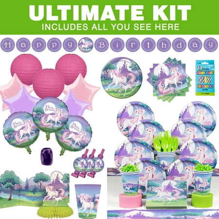  Unicorn  Fantasy Ultimate Kit Serves 8 Party  Supplies  