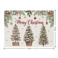 thumbnail image 3 of 2026 Christmas Home Party Decoration Vintage Christmas Tree Linen Placemats Waterproof Heat Table Mats Holiday Dining Table Decor Christmas Celebration Party Supplies, 3 of 6