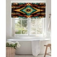 thumbnail image 4 of Ethnic Style Pattern Valances for Windows Retro Weaving Red Abstract Art Valance Rod Pocket Light Filtering Short Window Treatments Curtains for Kitchen Bathroom Living Room Bedroom, 60 x 18 Inch, 4 of 7