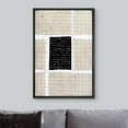 thumbnail image 3 of IDEA4WALL Framed Canvas Wall Art Minimal Retro Vintage Black Tan Grid Color Blocks Modern Art Nordic Colorful Abstract Print Contemporary for Living Room, Bedroom, Office - Black 16"x24", 3 of 5