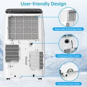 Lcxmtv 16,000 BTU Inverter Portable Air Conditioner, Dual Hose AC Unit for Large Rooms up to 800 Sq. Ft., 3-in-1 Cooler with Dehumidifier, Fan and DIY Window Kit, Quiet Sleep Mode (42dB)