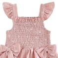 thumbnail image 4 of Edvintorg Two Piece Sets for Girls Summer Cute Ruffle Sleeve Smocked Back Casual Tank Top and Short Little Girls Clothes Size 0-4, 4 of 5