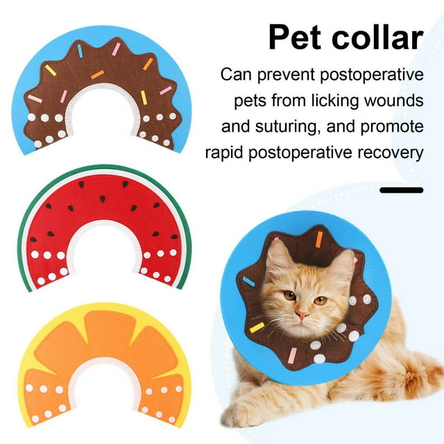 CBFFDC Non-restrictive Pet Collar Double breasted Adjustable Recovery Collar Comfortable Protective Cone Pet Supplies
