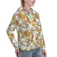 thumbnail image 6 of Daiia Ducks and Flowers Pattern Women's Fashion Hoodies & Sweatshirts with Kangaroo Pocket Hooded Sweatshirt with Eye-catching Drawstrings-Large, 6 of 7