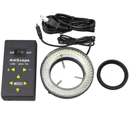 AmScope 64 LED Lighting-Direction-Adjustable Microscope Ring Light + Adapter New