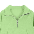 thumbnail image 7 of idosla Girls Half Zip up Sweatshirt Trendy Winter Cropped Long Sleeve Shirt Pullover Youth Preppy Tween Girl Cute Clothes (Light Green, 1-2 Years), 7 of 7