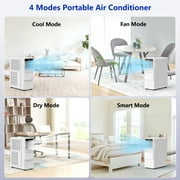 Lcxmtv 12000 BTU Ashare Portable Air Conditioner for Room up to 500 Sq. ft, 3-in-1 Portable AC Unit with Cool, Dehumidifier & Fan, Backlit Remote, 24H Timer, Auto & Sleep Mode