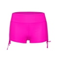 thumbnail image 4 of Dorkasm Women's Swim Shorts High Waist Swimsuit Bottoms Adjustable Side Tie Bathing Suit Boy Shorts Bikini Board Shorts Hot Pink L, 4 of 5