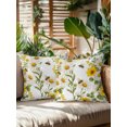 thumbnail image 2 of Outdoor Pillows Waterproof, Summer Botanical Bedding Throw Pillows with Insert for Couch Sofa Bed, Daisy Greenery Pastoral Bee 16x16 Inch Pillowcases Decorative Camping Patio Pillow Set of 2, 2 of 8