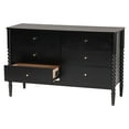 thumbnail image 3 of Baxton Studio Lucera Mid-Century Dresser, 6-Drawer, Black, 3 of 10