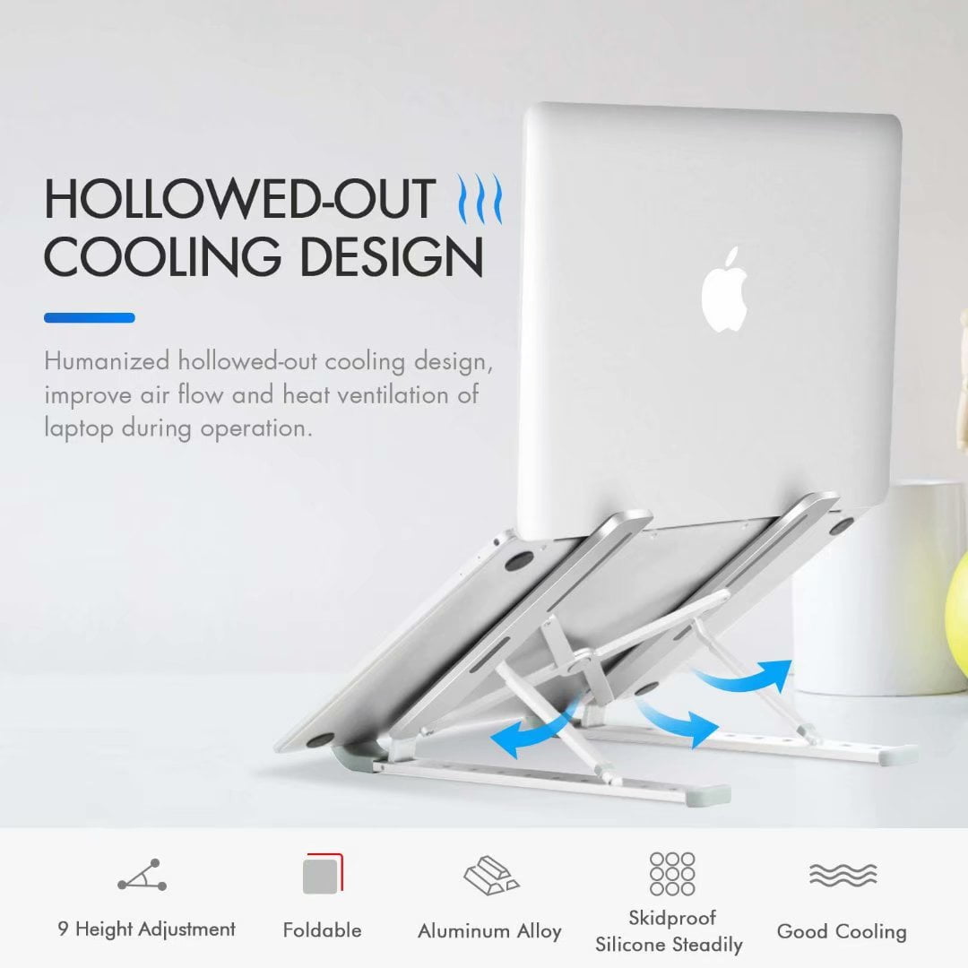 Portable Foldable Adjustable Laptop Stand Holder Universal Ergonomic Aluminium Alloy Travel Mini Notebook Stand