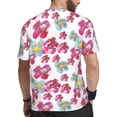 thumbnail image 2 of Rocae Watercolor Flowers for Men's Mesh Quick-Dry Short Sleeve Workout T-Shirt,Mens Crew Neck Tee Lightweight Soft Classic T Shirts Small, 2 of 9