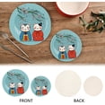 thumbnail image 4 of SKYSONIC Japanese Kimono Cats Pot Holders Trivets, 2 Pcs Heat Resistant Trivets,Blossom Cherry Cotton Thread Weave Mats for Hot Pads Pans Pot Bowl Teapot for Kitchen Decor, 4 of 7