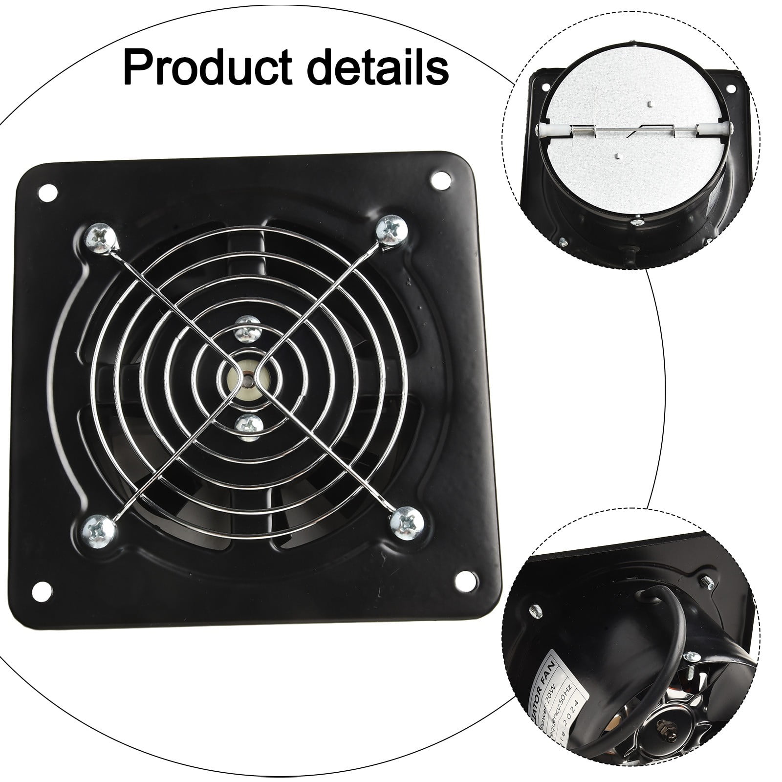 Ana 4 Inch Exhaust Fan Kitchen Exhaust Fan For Window Wall Mounted Bathroom 80W Home Decor