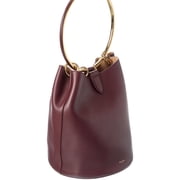 ALAÏA Ring Large Leather Bucket Bag, Red