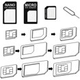 thumbnail image 5 of WOLMIK 4 in 1 Nano SIM Card Adapter 4 Set SIM Card Adapter Sim Adapter Set Sim Card Adapter with SIM Ejector Pin Compatible with Mobile Phone, 5 of 5