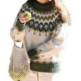thumbnail image 1 of IMENGL Chandail Rétro en Tricot à Imprimé Île, Vert 4TG, Taille M-5TG, 1 of 9