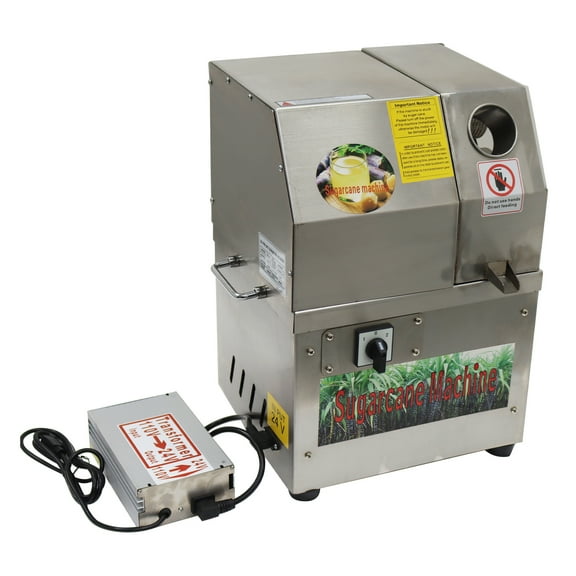 4 Roll Electric Sugar Cane Press Juicer Machine Ginger Juice Extractor Squeezer 24V DC or 110V AC 150KG/H