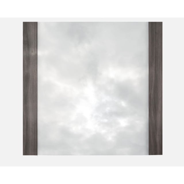 Miroir de 41 Po, Verre et Placage Gris
