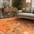 thumbnail image 4 of GUUCHA 2'x3'Area Rugs for Living Room Floral Print Rug Floor Carpet for Bedroom,Orange, 4 of 6