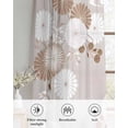 thumbnail image 6 of Brown White Floral Sheer Curtains 39 Inch Length 2 Panels Set for Living Room/Bedroom, Spring Botanical Leaves Farmhouse Kitchen Curtains Grommet Semi-Sheer Curtains Window Treatments 27.5"x39"x2, 6 of 7