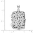 thumbnail image 3 of FJC Finejewelers Sterling Silver Cubic Zirconia Oval Design Square Locket Pendant Necklace - Chain Included, 3 of 5